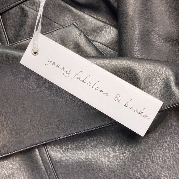 NWT Young Fabulous & Broke Faux leather pants - Picture 9 of 12